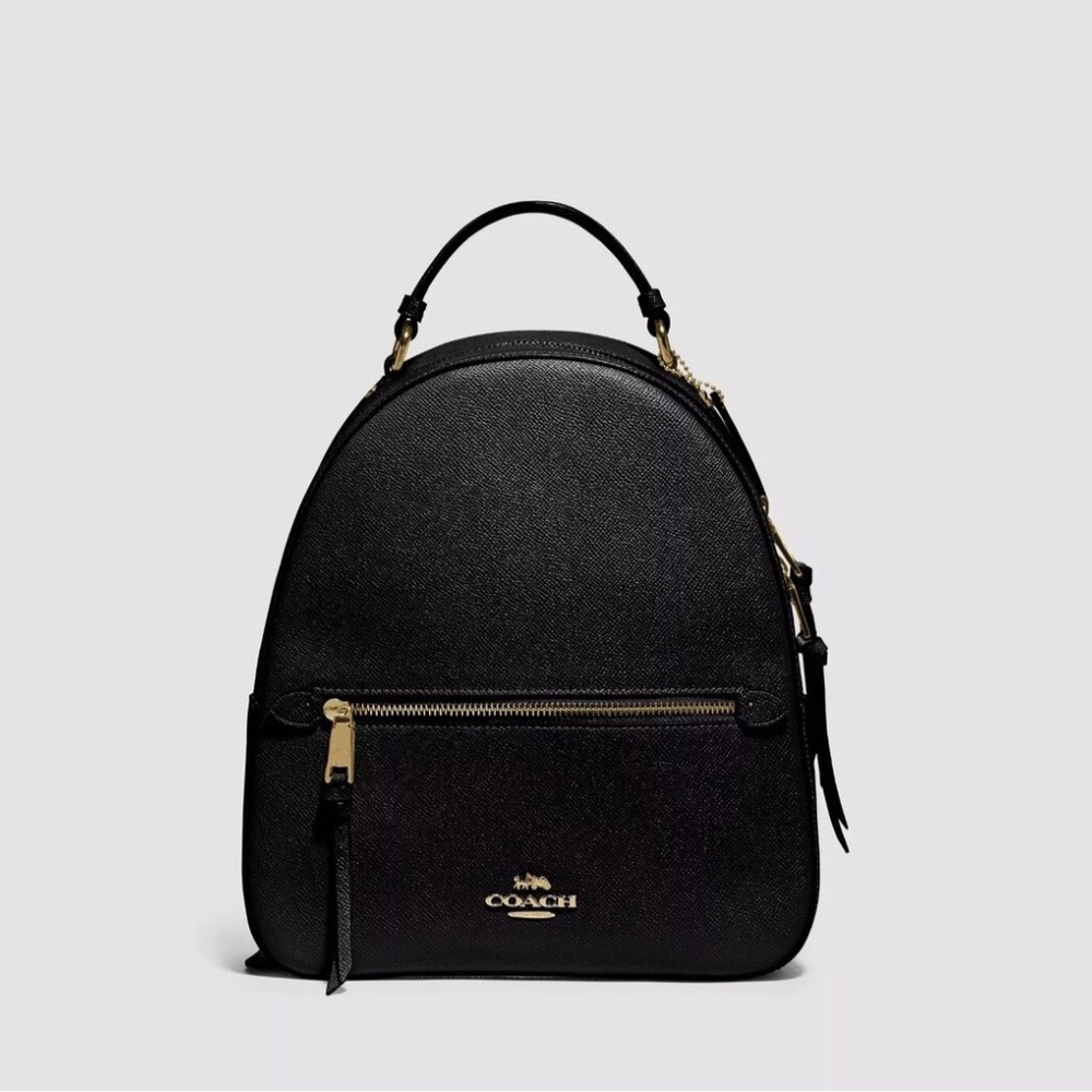 New w/Tags Coach Crossgrain Leather Jordyn Backpack GOLD/BLACK Below $428 Retail